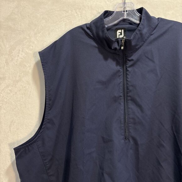 FootJoy Pullover Vest Men's Extra Large Navy Blue Golf Windbreaker Sleeveless XL - Picture 2 of 14